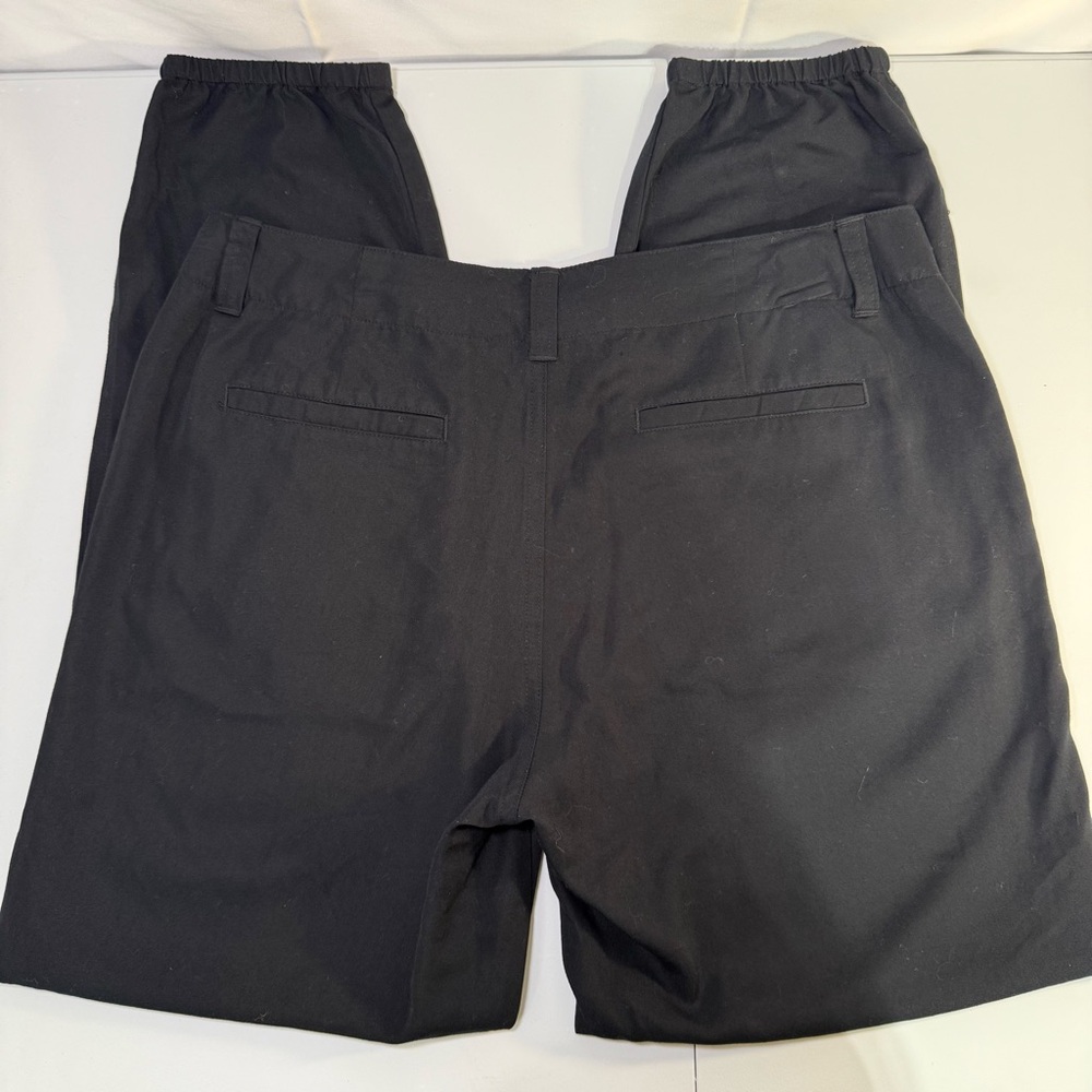 Lauren‎ Ralph Lauren Black Tapered Ankle Jogger Work Pants Size 8 - Picture 2 of 6